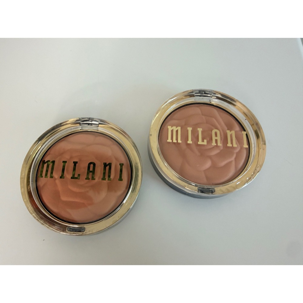 Milani Rose Powder Blush Womens 0.60oz 01 Romantic Rose Matte NWT Duo‎